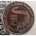 2019 RSA - R5 COIN - 25 YEARS OF DEMOCRACY - SOUTH AFRICA - Brilliant **UNC** from sealed bag -