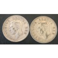 1952 UNION 5 SHILLING - 28.25 grams each - 2 coins bid per coin