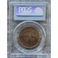 1898 ZAR 1 PENNY ** MS64RB ** PCGS GRADED HERNS IN UNC R3000.00 - THIS IS RED BROWN