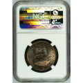 1936 UNION SA 1 PENNY - MS65RB - NGC 2ND FINEST GRADE - 4 IN MS66RB