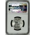 1936 UNION SA 2 SHILLING - MS64 - NGC 3RD FINEST GRADE - 1 IN MS66 & 4 IN MS65