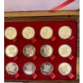 1965 to 1981 SILVER RAND PROOF SET - IN WOODEN BOX AND CAPSULES