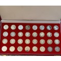 1965 to 1988 SILVER RAND PROOF SET - IN RED LONG BOX