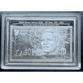 2021 SARB 100 YEARS ANNIVERSARY SILVER BANK NOTE BAR - PROOF