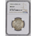 1936 UNION SA 2 SHILLING - MS63+ NGC 4th FINEST GRADE - 1 IN MS66 & 4 IN MS65