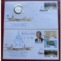 1994 INAUGURATION PROOF R5 FDC + SIGNED & DATED INAUGURATION FDC & CERTIFIED BY CECIL GREENFIELDS