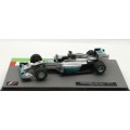 Mercedes F1 W05 Hybrid as driven by Lewis Hamilton in 2014 with magazine