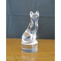 CAT FIGURINE HOYA CRYSTAL TOKYO JAPAN Boxed & wrapped in tissue BRAND NEW!!!! PAPERWEIGHTS!!!!!