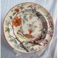 STAFFORDSHIRE CLEWS Chinoiserie Oriental Plate=STONE CHINA Warranted=RARE=BIRDS=FLOWERS=EARLY 1800's