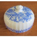 BLUE + WHITE BUTTER DISH TOP=TIEFENFURT=CHINA BLAU=Germany=add side plate for complete dish=STUNNING