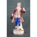 CHELSEA PORCELAIN FACTORY FIGURINE Gold Anchor Mark Japanese Replica MAN WITH TOPHAT & TAILS