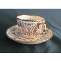 HEAVILY GILTED Tea Cup and Saucer ABSOLUTELY STUNNING!!!!! NO NAME PATTERN NUMBER 2431.