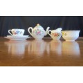 COPELAND SPODE Spring Time England TEA for 1 SET small Teapot 1 Trio Milk Sugar FLOWERS!!!