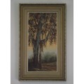 LOUISE REPSOLD Oil Painting `THE GUMTREE` South African Artist Framed 476mm x 782mm high AWESOME!!!