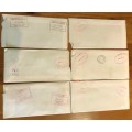 INTERSAPA SELECTION of 6 COVERS / ENVELOPES with various CACHETS 1978-1979 USED.