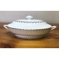 MINTON TUREEN and LID GOLD CHEVIOT PATTERN RARE Few tiny hairlines cracks on top of the lid as shown