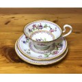 ROYAL WORCESTER=DATES to 1900=TEA TRIO=RARE=119 YEARS OLD!!=2411 PATTERN=FLORAL=FLOWERS=STUNNING!!=H