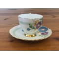 TUSCAN CHINA=England=DEMITASSE Cup & Saucer="PLANT"PATTERN=FLOWERS=Coffee=Expresso=28312=Stunning!!!