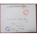 LORD CHAMBERLAIN`S OFFICE ST. JAMES PALACE LONDON to UXBRIDGE 1954 SQUADRON LEADER HORSLEY