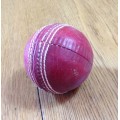 CRICKET BALL=RED=SECOND HAND=USED=COLLECTIBLE.