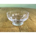 STUART CRYSTAL=PATTERNED SMALL BOWL=SIGNED (Etched)=ENGLAND.