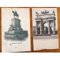 POSTCARDS x 4 POST CARDS BLACK and WHITE BOLOGNA ITALY R. PNACOTECA GARIBALDI MONUMENT ARCH of PEACE