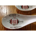 ORIENTAL PORCELAIN TAIWANESE SPOONS x 2.