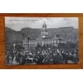POSTCARD POST CARD SOUTH AFRICA CAPE TOWN GRAND PARADE CITY HALL WESTERN CAPE Black + White CLOCK.