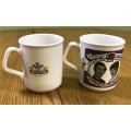 ROYAL WEDDING MUGS x 2 H.R.H. PRINCE CHARLES and LADY DIANA 29 JULY 1981 MARRIAGE PRINCE WILLIAM.