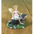 FAIRY FAIRIES Fairy riding a Mouse!!! RESIN FIGURINE AWESOME DETAIL STUNNING GIFT!!! HAVE a LOOK!!!!