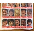 CHRISTMAS STAMPS SHEET RSA KERSFEES 1977 PREVENT TB in CHILDREN MULTI-RACIAL 20c CINDERELLAS.