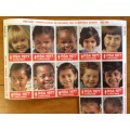 CHRISTMAS STAMPS part SHEET RSA KERSFEES 1977 PREVENT TB in CHILDREN MULTI-RACIAL 20c CINDERELLAS.