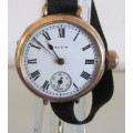 WATCH=ELGIN Half Hunter Case Vintage Wristwatch=1921=3/4 Gold Plated=Serial N 23130888=Keystone Case