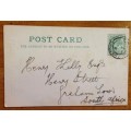 POSTCARD POST CARD LOVER`S LICENCE CUPID GRAHAMSTOWN 1907 EASTERN CAPE AMAZING CARD!!!! KEVII 1/2p.