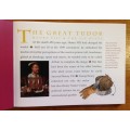 POSTCARD BOOKLET 10 CARDS 26p ROYAL MAIL HENRY VIII THE GREAT TUDOR and the 6 WIVES THE HISTORY 1997