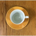 COFFEE DUO DEMITASSE J and G MEAKIN STUDIO ENGLAND MAORI PATTERN RETRO SAUCER CUP 1960`s Expresso!!