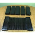 TABLE FOLD-UP PLACE MATS x 6 SUSHI or OTHER WOODEN ENDS WITH PLACE FOR CUTLER MID SECTION STRAW MAT