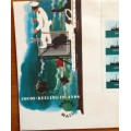COCOS (KEELING) ISLANDS BARREL MAIL FDC MINIATURE SHEET SHIPS PASSENGER LINER CRUISES STEAMSHIP 1984