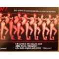 QUE CALOR REVUE FRENCH 20 DANCERS ELEGANT and EROTIC PARIS FRANCE ADVERTISING CARD NUDES WOMEN.