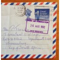 GREAT BRITAIN AIRMAIL LETTER ROYAL MAIL AEROGRAMME to JOHANNESBURG SOUTH AFRICA 1992 RAND AID ASSOC.
