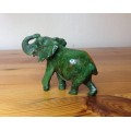 ELEPHANT=VERDITE=CARVED=GREEN=BROWN=UNBELIEVABLE COLOURS!!=GREAT CONDITION=b.