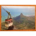 POSTCARD POST CARD TABLE MOUNTAIN CABLEWAY CAPE TOWN CABLE CAR 13.10.1989 SPECIAL CDS P22 DATE STAMP