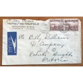 SOUTH WEST AFRICA LUGPOS 1937 WINDHOEK FDC to ROBERTS HEIGHTS MILITARY BASE PRETORIA ARMY SADF TRAIN
