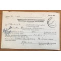 TRANSVAAL EDUCATION DEPARTMENT TED 1949 PUPIL ADMITTED BEKKERSKOOL PLAAS ZEEKOEHOEK HEKPOORT OHMS