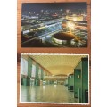 POSTCARDS x 11=POST CARDS=JOHANNESBURG=TRANSVAAL=SOUTH AFRICA=RAILWAY STATION=ROTUNDA=TRAINS=GARDENS