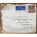 WWII CENSORED MAIL 1941 OPENED BY EXAMINER 1000 GLASGOW SCOTLAND to NEW JERSEY USA AIRMAIL LETTER.