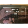 HART`S ANNUAL ARMY LIST 1885 VOLUMES 1 + 2 NAVAL + MILITARY PRESS REFERENCE BOOK REPRINTED PAPERBACK
