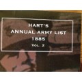 HART`S ANNUAL ARMY LIST 1885 VOLUMES 1 + 2 NAVAL + MILITARY PRESS REFERENCE BOOK REPRINTED PAPERBACK