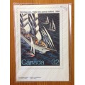 POSTCARD POST CARD CANADA 1984 TALL SHIPS VISIT SAILING YACHTS SAILORS.