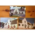 POSTCARDS x 9 POST CARDS CAPE DUTCH HOUSES GABLES OLD NECTAR CAPE TOWN TULBAGH GROOT CONSTANTIA.